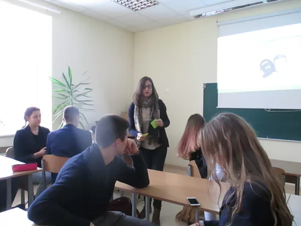 Matėja susitinka su gimnazistais rudenį, 2016